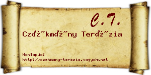 Czékmány Terézia névjegykártya