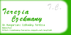 terezia czekmany business card
